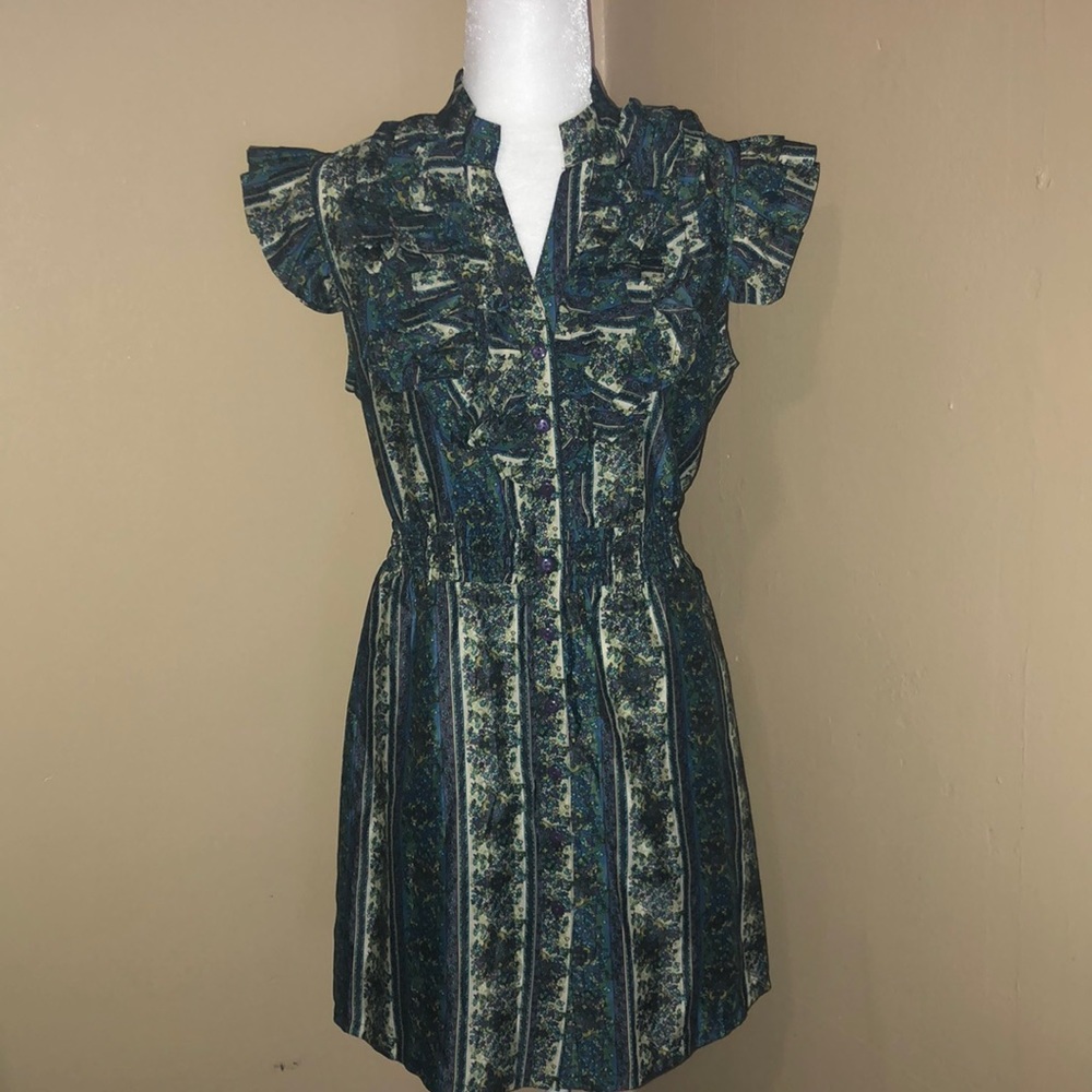 FREEWAY BUTTON-DOWN DRESS WITH BELT SIZE L